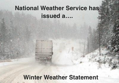 Winter Weather Statement Issued