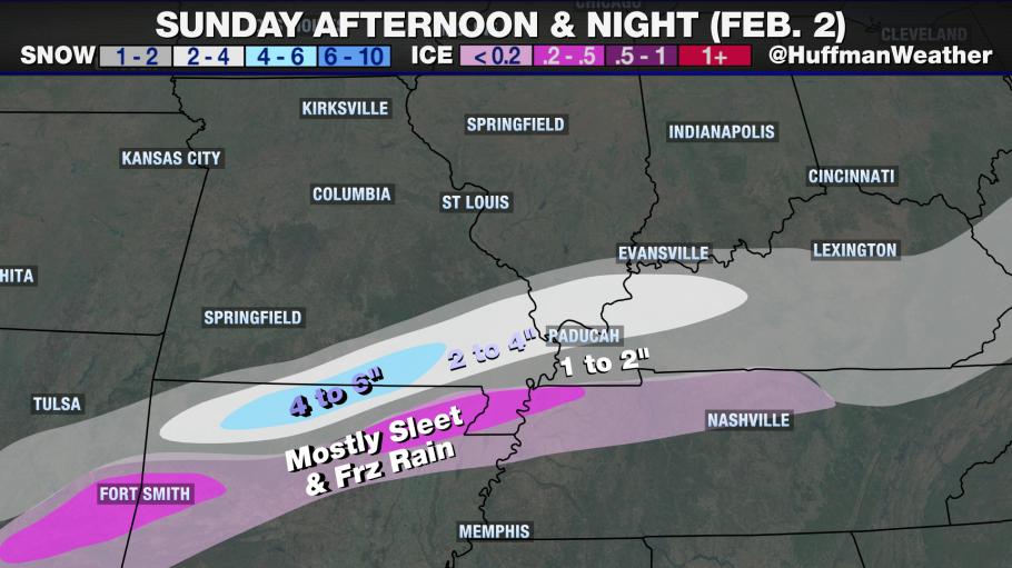 Snow Likely in Southeast MO on Super Bowl Sunday 