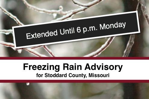 Freezing Rain Advisory Extended Until 6 p.m.