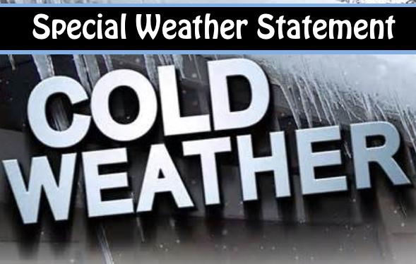 Special Weather Statement - Gusty North Winds, Cold Temps