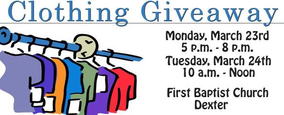 Clothing Giveaway Hosted by The Ladies Ministry of FBC