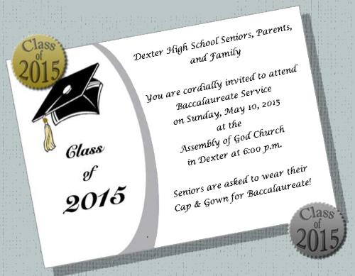 DHS Baccalaureate Service to Be Held Mother's Day