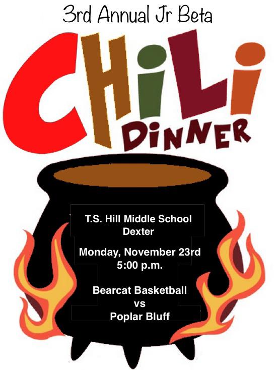 3rd Annual JR Beta Club Old Time Chili Supper
