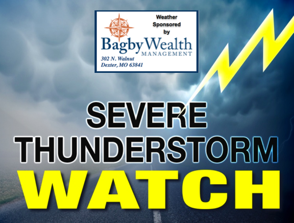 Severe Thunderstorm Watch Issued for Stoddard County Until Midnight Tonight