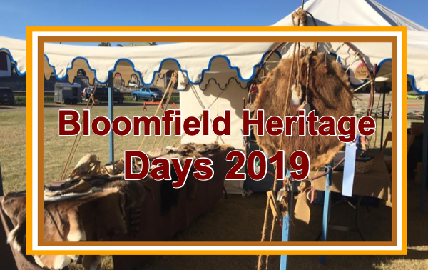 2019 Bloomfield Heritage Days Set for April 18th, 19th and 20th