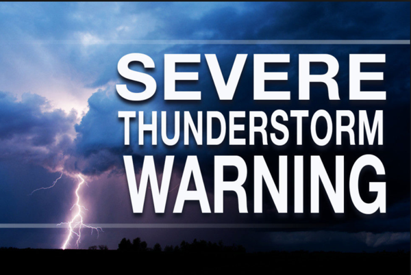 Severe Thunderstorm Warning Issued until 5:15 p.m.