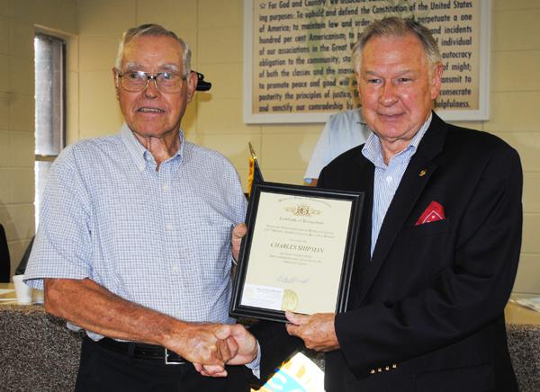 Shipman Honored For American Legion Service