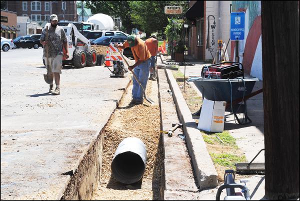 Street Work Continues in Downtown Dexter