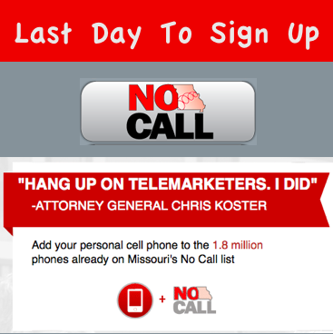 Last Day To Sign Up For Cell No Call List