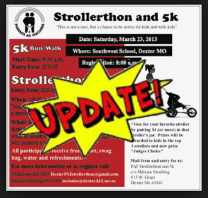PAT Strollerthon and 5k UPDATE