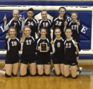 8th Grade Volleyball Teams Wins Bernie Tournament