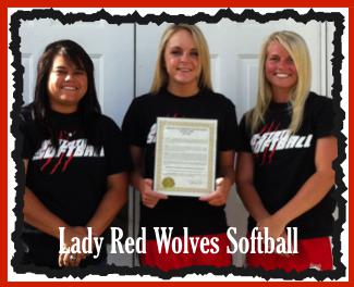 Lady Red Wolves Softball Team Receives Honors