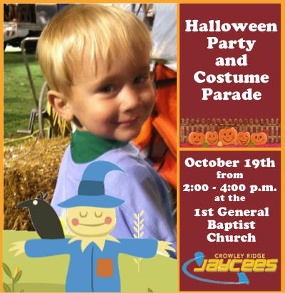 Jaycees to Host Halloween Party and Costume Parade