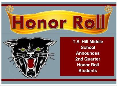 T.S. Hill Middle School 8th Grade Honor Roll