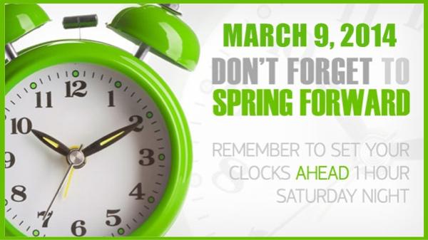 Spring Forward to Daylight Savings Time