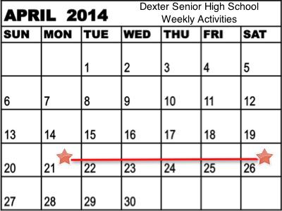 DHS Weekly Activities April 21st - April 26th