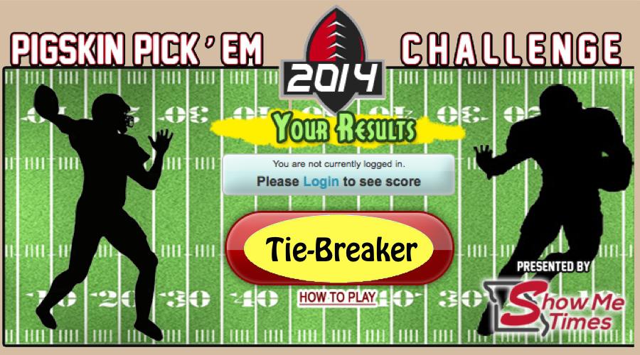 Tie-Breaker Games for the PigSkin Pick'em Begin Tonight!