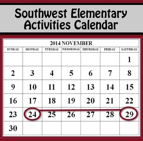 Southwest Elementary Calendar and Activities