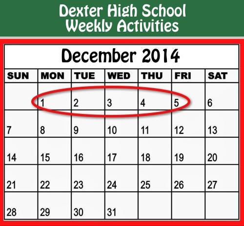 DHS Weekly Activities Calendar and Future Events