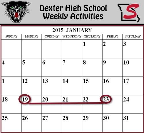 Dexter High School Weekly Activities and Future Events