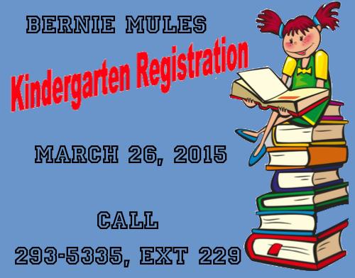 Bernie Kindergarten Enrollment on March 26th