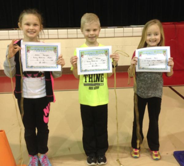 Second Graders Jumping for Healthy Hearts