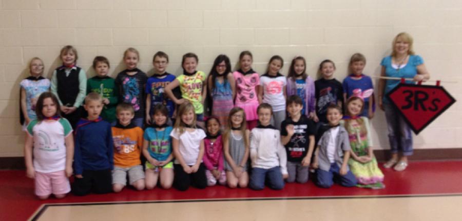 Second Graders Earn 3R's Flag for March