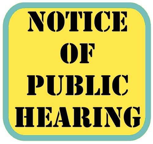 Notice of Public Hearing in Dexter