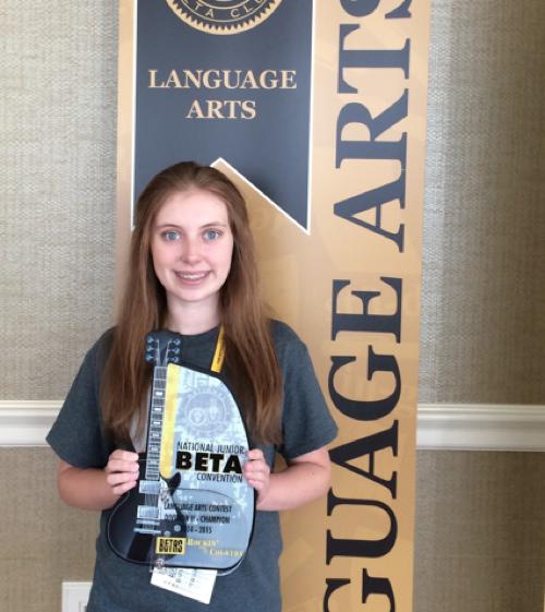 Kate Wyman First Place Win at Junior Beta Club Convention