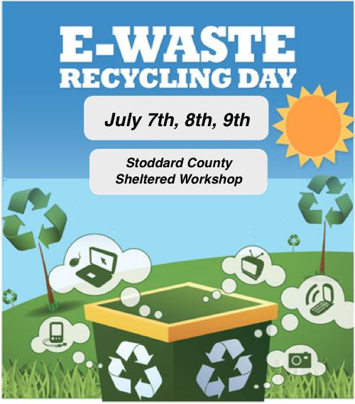 eWaste Recycling Day Scheduled for July 7th, 8th and 9th