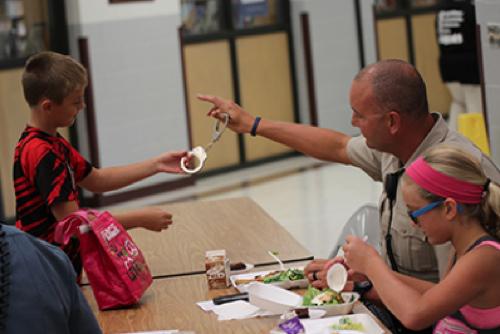 First Responders Share Lunch with Middle School Students