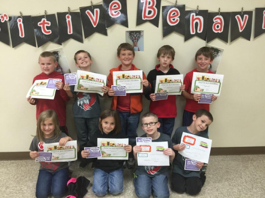 Second Grade Positive Bus Referrals for September