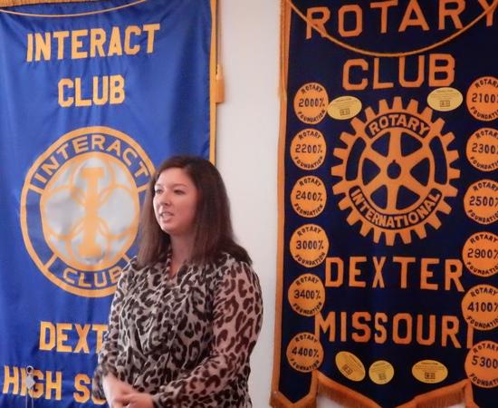 Hillary Starnes, Guest Speaker at Dexter Rotary Club