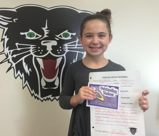 Karis Kennedy Earns Positive Office Referral