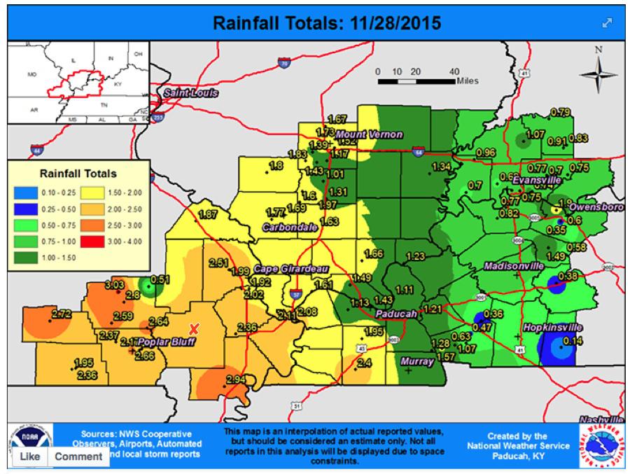 Rainfall Totals Last 48 Hours