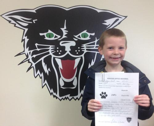 Logan Reed Earns Positive Office Referral at Southwest Elementary