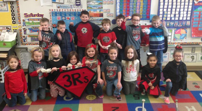 Kindergarten Class Earns 3R's Flag for January