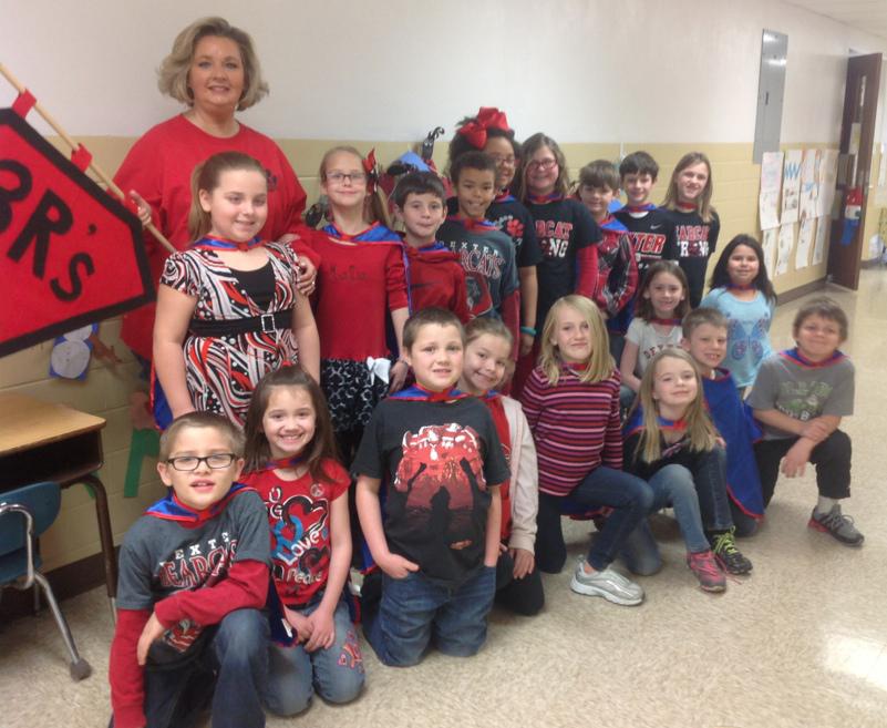 Second Grade Students Earn 3R's Flag for January