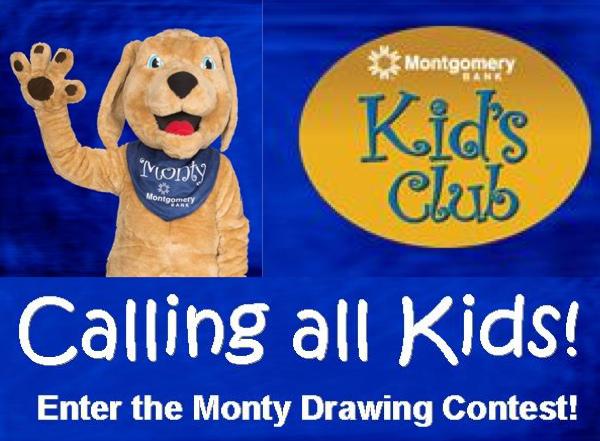 Montgomery Bank Announces Kid's Club Monty Drawing Contest