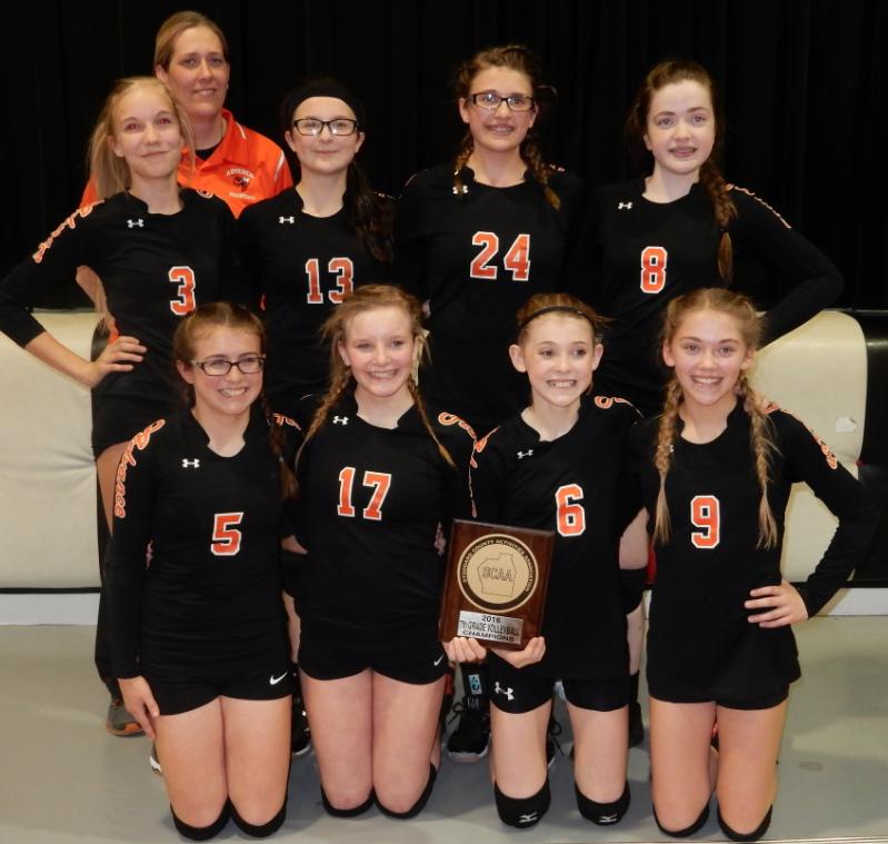 Advance 7th Grade Volleyball Team Wins SCAA Tournament