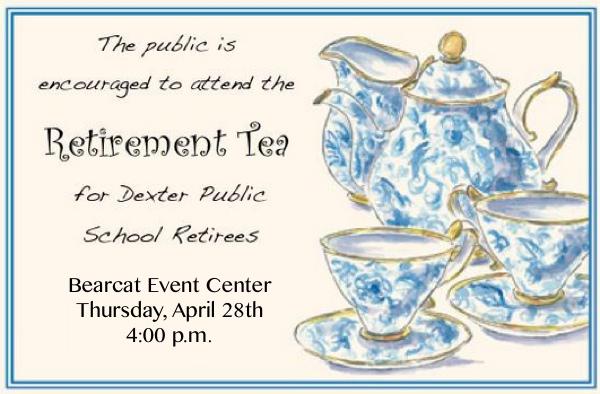 Retirement Tea Set to Honor Dexter Teachers