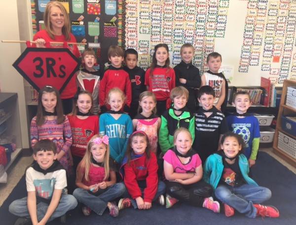 Second Grade Students Earn 3R's Flag