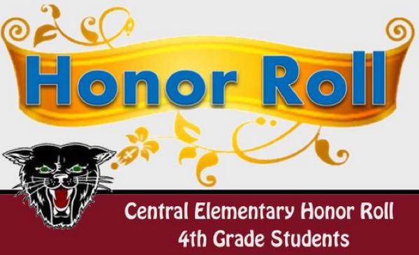 Fourth Grade Honor Roll at Central Elementary