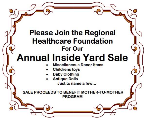 RHF Annual Inside Yard Sale