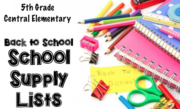 5th grade school supply list 2023 24 printable