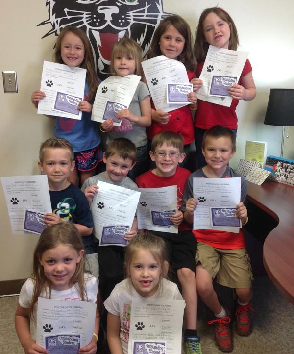 Kindergarten Students Earn Positive Office Referrals