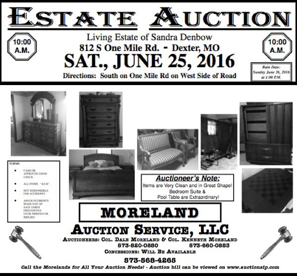 Living Estate of Sandra Denbow by Moreland Auction Service