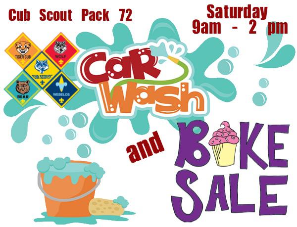 Cub Scout Pack 72 Car Wash & Bake Sale