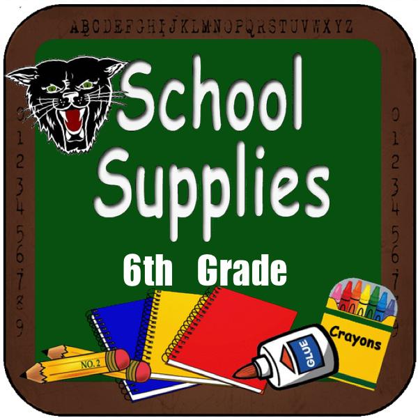 T.S. Hill Middle School 6th Grade School Supply List