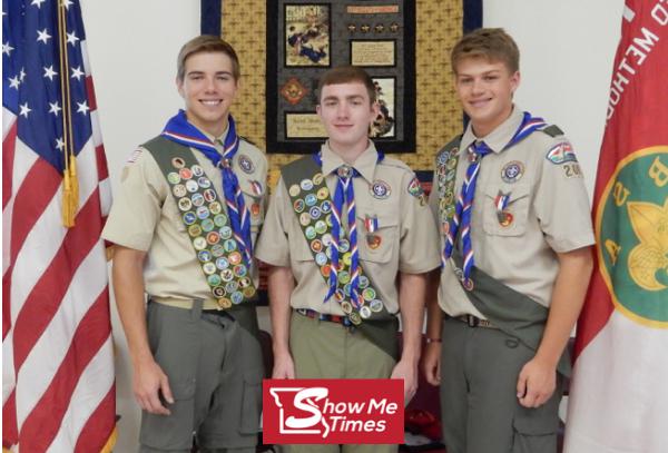 Three Earn Rank of Eagle Scout